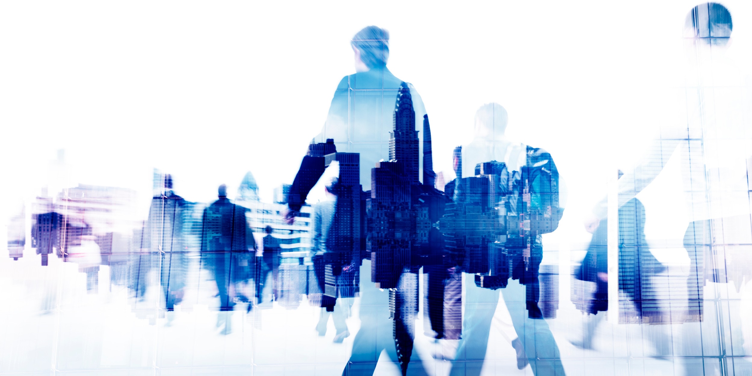 Business People Walking on a City Scape