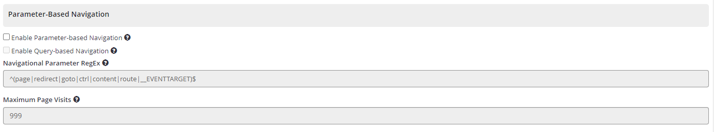 Configuring Parameter-Based Navigation Options in Invicti Cloud