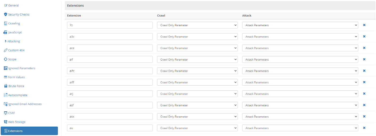 Excluding File Type in Invicti Enterprise